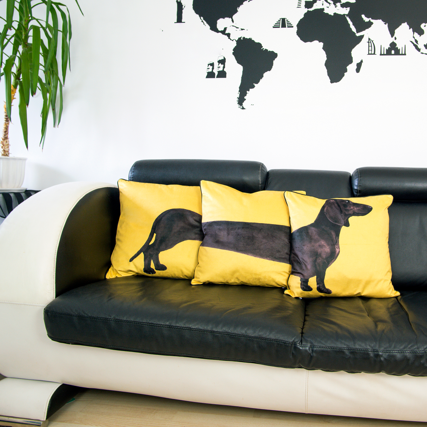 Set of Three Dachshund Cushions