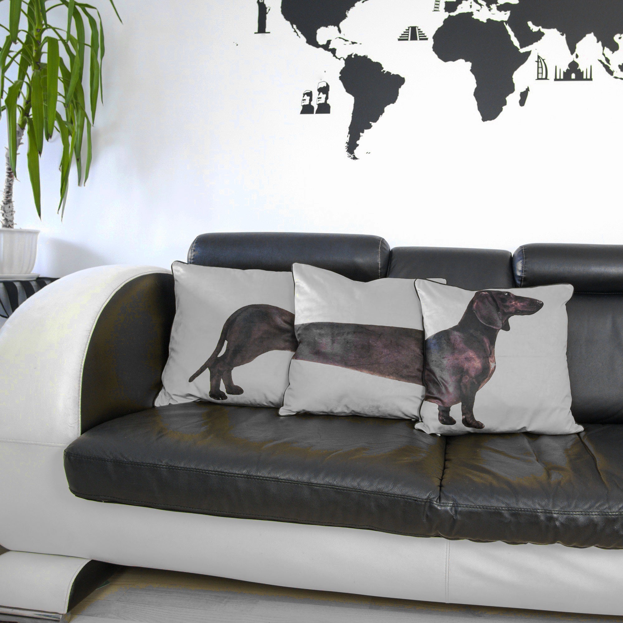 Caroline Treasures Cuscino Decorativo Dachshund Chocolate – 30,5x40,6 Cm, In Poliestere Resistente, Con Stampa "Regali Di Natale Tra Amici", Lavabile